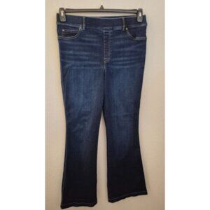 Spanx High Waisted Pullon Flare Leg Cotton Blend Jeans Size XL EUC